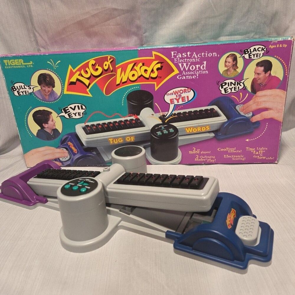 VTG 1998 Tug of Words Tiger Electronics Tested Works Original Box